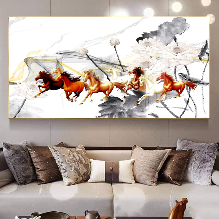 File gốc tranh mã đáo thành công ngựa bát mã psd MDTK5322