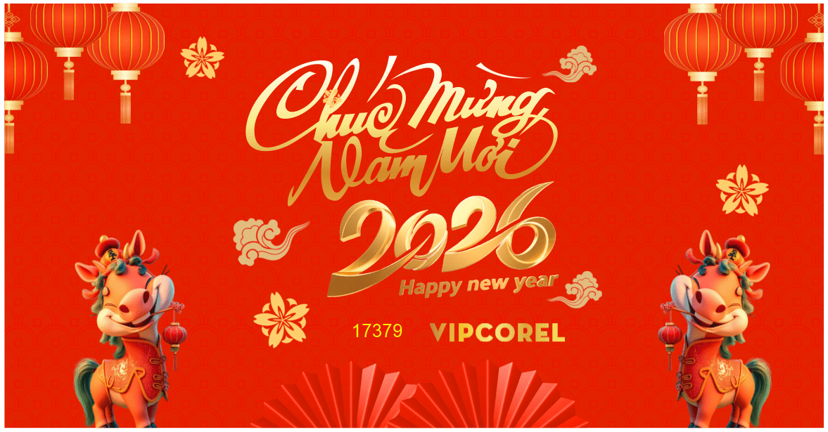 Backdrop Happy New Year 2026 file corel #206