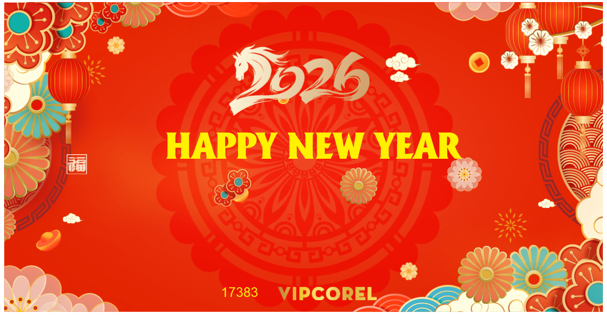 Backdrop Happy New Year 2026 file corel #210