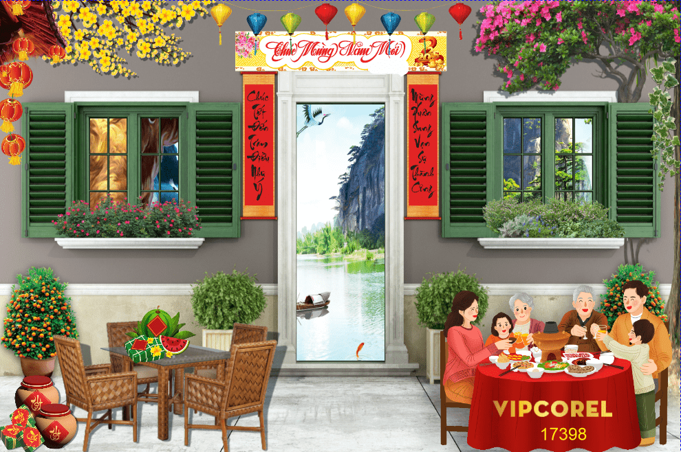 Backdrop Happy New Year 2026 file corel #225