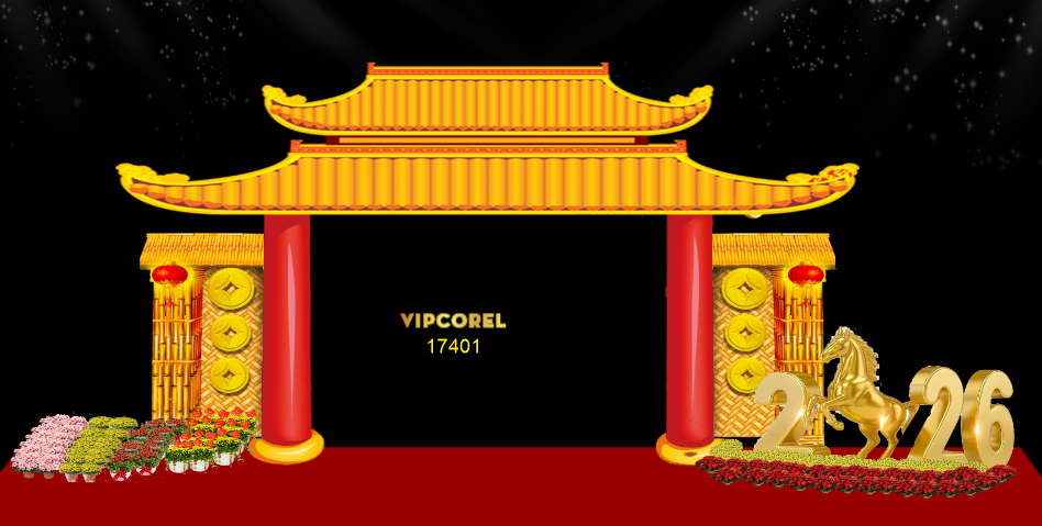 Backdrop Happy New Year 2026 file corel #228