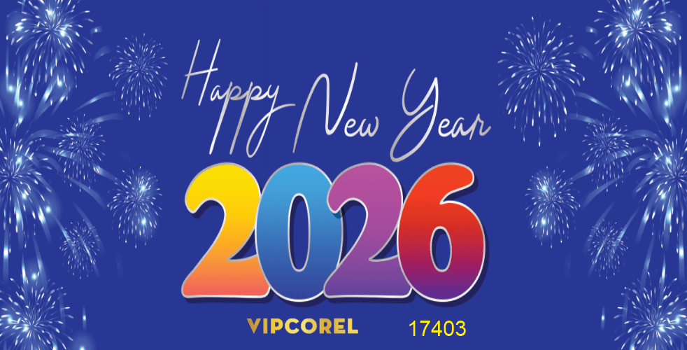 Backdrop Happy New Year 2026 file corel #230