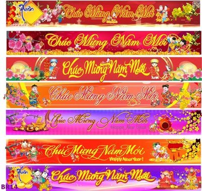 File tranh file inbăng rôn chúc mừng năm mới BR14 (bản gốc) in canvas