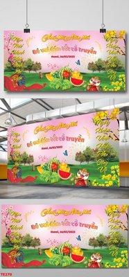 File ảnh file in baner tết 2023 phông tết tất niên khai xuân TE270 (gốc) in Hiflex