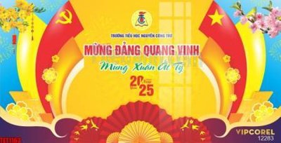 File gốc file in banner tết 2025 phông tết tất niên khai xuân chúc mừng năm mới 2025 TET1163 (phiên bản chuẩn) để in ấn