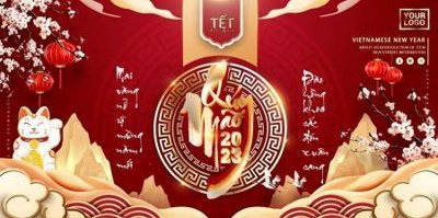 File tranh quảng cáo Background phông nền banner chúc mừng năm mới , tất niên tết 2025 TET1337 (download file gốc)