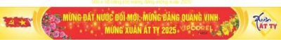 Tải file gốc file băng rôn chúc mừng năm mới 2025 TET1409 (bản PSD) gốc