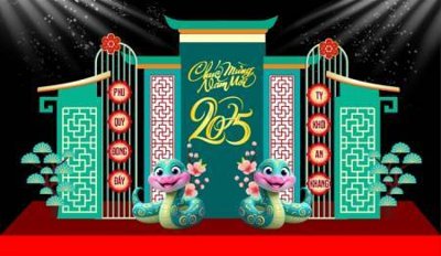 File gốc File backdrop decor check in xuân ất tỵ 2025 TET1711 (chuẩn màu) cho in offset