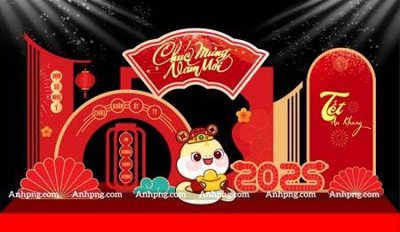 File gốc File backdrop decor check in xuân ất tỵ 2025 TET1718 (PSD/TIFF) độ phân giải cao