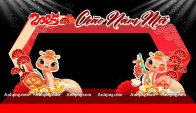 Hình ảnh file gốc File backdrop decor check in xuân ất tỵ 2025 TET1739 cho in UV