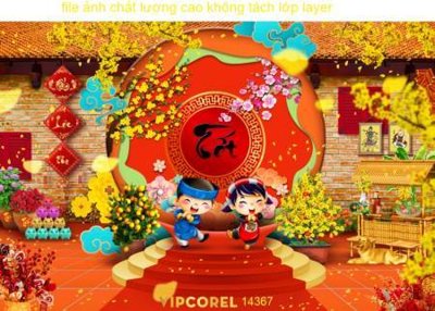 File tranh File backdrop phông chúc mừng năm mới tết 2025 ất tỵ TET2001 (ảnh gốc) in trần xuyên sáng