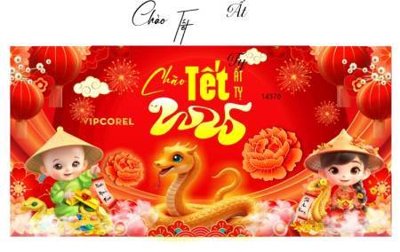 File tranh File backdrop phông chúc mừng năm mới tết 2025 ất tỵ TET2002 (gốc) chủ đề động vật