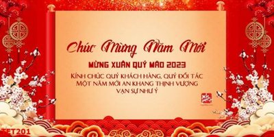 File tranh gốc file in baner tết 2023 phông tết tất niên khai xuân TET201 (bản quyền) Filetranh.com