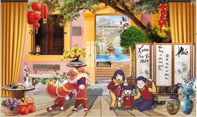 Mua file gốc file in baner tết 2024 phông tiểu cảnh tết TTC54 (in ấn) tại Filetranh.com