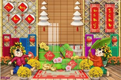 Tải file file in baner tết 2024 phông tiểu cảnh tết TTC62 (PSD) cho in ấn quảng cáo