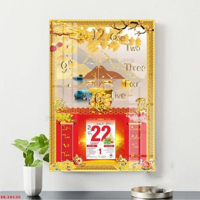 File tranh gốc File in đốc lịch block lịch DL10135 (sắc nét từng chi tiết)