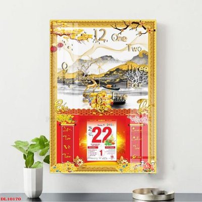 Chi tiết file tranh tráng gương File in đốc lịch block lịch DL10170 (ảnh gốc)