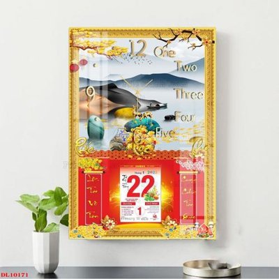 Download file gốc File in đốc lịch block lịch DL10171 (in lụa) tranh 3D