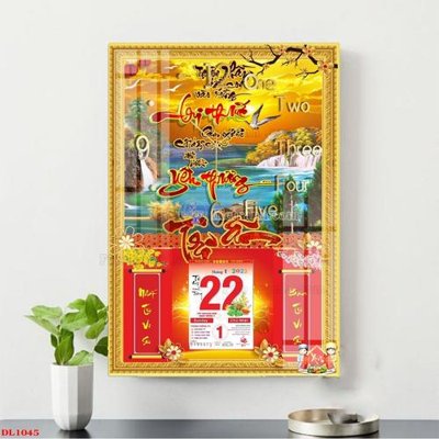 File in trần File in đốc lịch block lịch DL1045 (bản gốc) hoa văn