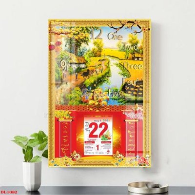 File tranh gốc File in đốc lịch block lịch DL1082 chủ đề hiện đại
