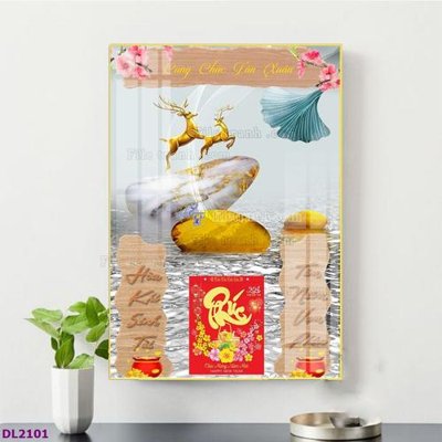 File gốc File in đốc lịch tết block lịch TDL2101 (in lụa) trang trí tường