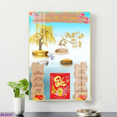 File tranh File in đốc lịch tết block lịch TDL2117 (gốc) chủ đề thành phố