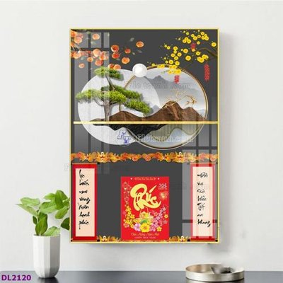 File gốc File in đốc lịch tết block lịch TDL2120 (in lụa) tranh mã đáo