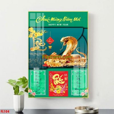 File gốc File in tranh đốc lịch tết block lịch FL104 (in tráng gương) hiện đại