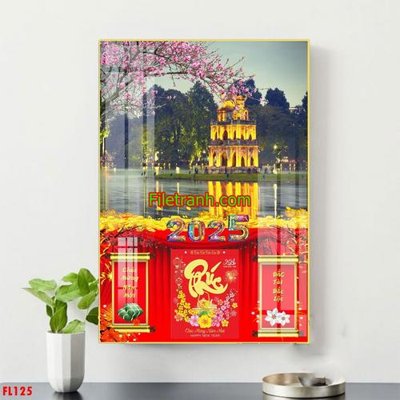 Hình ảnh file gốc in lụa File in tranh đốc lịch tết block lịch FL125