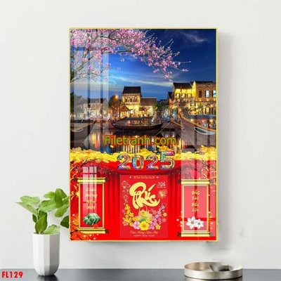 File gốc File in tranh đốc lịch tết block lịch FL129 (ảnh chi tiết) để in lụa