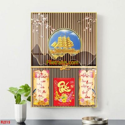 File in mica File in tranh đốc lịch tết block lịch FL215 (bản gốc) sắc sảo