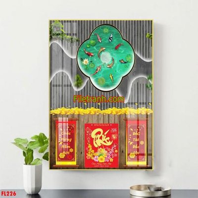 File tranh File in tranh đốc lịch tết block lịch FL226 (gốc) chủ đề thành phố