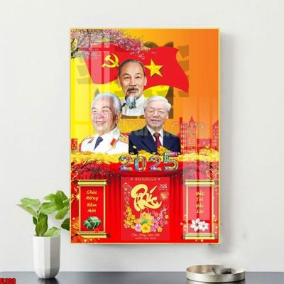 File gốc File in tranh đốc lịch tết 2025 block lịch bác hồ bác giáp bác trọng FL330 (vector) cho in ấn