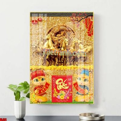 Tải file File in tranh đốc lịch tết block lịch ất tỵ con rắn FL411 (gốc) in ấn chất lượng