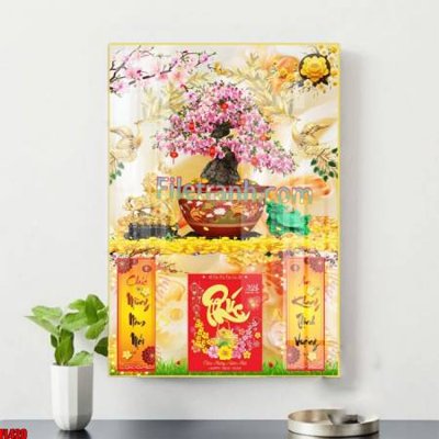 File tranh File in tranh đốc lịch tết block lịch ất tỵ con rắn FL420 (bản gốc) in lụa 3D