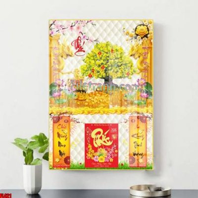 File gốc File in tranh đốc lịch tết block lịch ất tỵ con rắn FL421 (in tráng gương) hiện đại