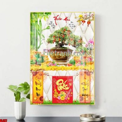 File gốc File in tranh đốc lịch tết block lịch ất tỵ con rắn FL427 (thiết kế) cho in ấn