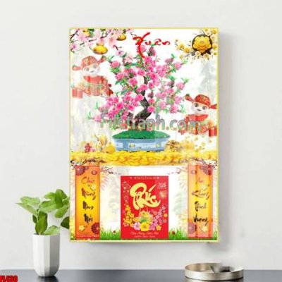 File ảnh File in tranh đốc lịch tết block lịch ất tỵ con rắn FL430 (gốc) in Hiflex