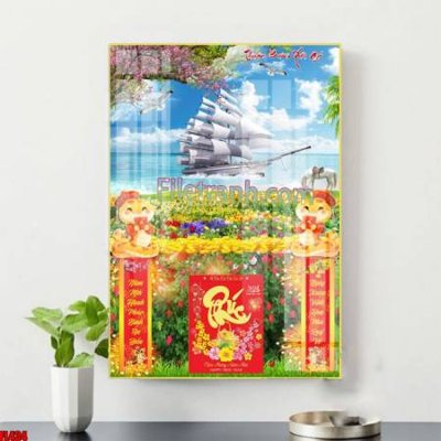 File tranh File in tranh đốc lịch tết block lịch ất tỵ con rắn FL434 (ảnh gốc) sắc nét hoàn hảo