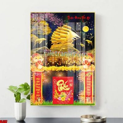 Tải file File in tranh đốc lịch tết block lịch ất tỵ con rắn FL437 (gốc) in ấn chất lượng