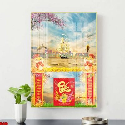 Tải file File in tranh đốc lịch tết block lịch ất tỵ con rắn FL440 (gốc) làm tranh treo tường
