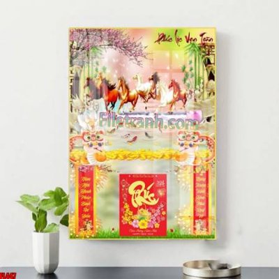 File tranh File in tranh đốc lịch tết block lịch ất tỵ con rắn FL447 (gốc) chủ đề trừu tượng