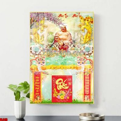 Download file gốc File in tranh đốc lịch tết block lịch ất tỵ con rắn FL449 (in mica) trong suốt
