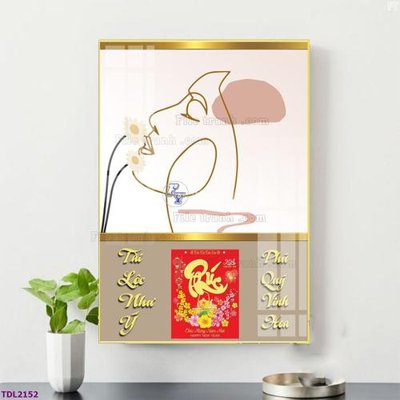 File tranh File in đốc lịch tết block lịch TDL2152 (gốc) in vải canvas