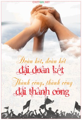 Download file gốc Đoàn kết, đoàn kết, đại đoàn kết - Thành công... (in lụa) cao cấp