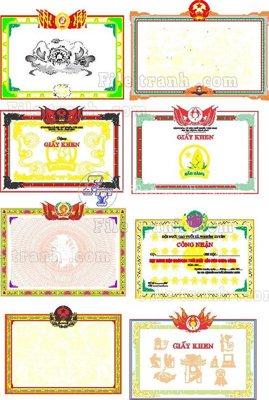 File tranh PSD 35+ Giay khen file corel (12) chất lượng cao