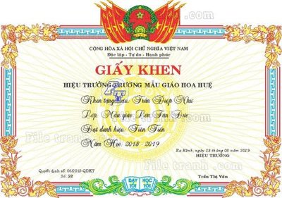 File gốc 35+ Giay khen file corel (17) (in mica) làm quà tặng