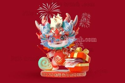 File tranh Anh rong cute 3D (7) (gốc) chủ đề trẻ em