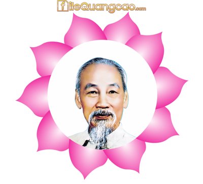 Tải file Bác Hồ và họa tiết cách hoa sen file CDR (gốc) làm tranh treo tường