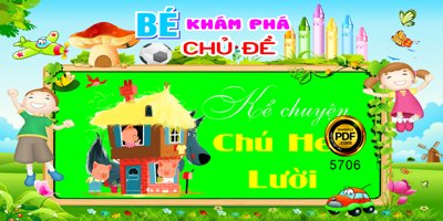 File gốc Bé khám phá chủ đề - kể chuyện chú heo lười (in lụa) họa tiết 3D